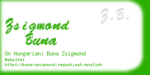 zsigmond buna business card